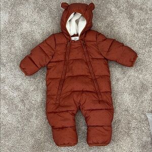GAP Rust Baby Snowsuit with Fleece Lining